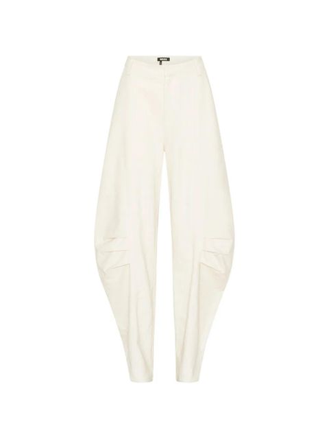 ROTATE BIRGER CHRISTENSEN cream tapered trousers - Neutrals - zdjęcie produktu nr 1