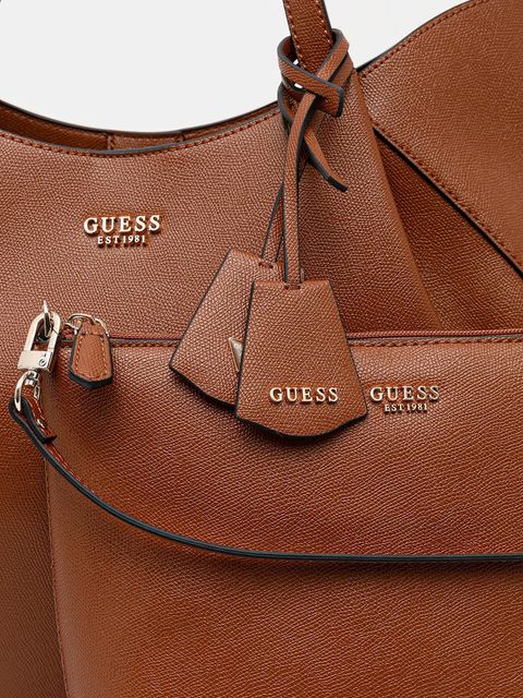 Guess torebka AMORETTE kolor brązowy HWBG78 98240
