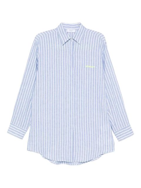 Off-White striped shirt dress - Blue
