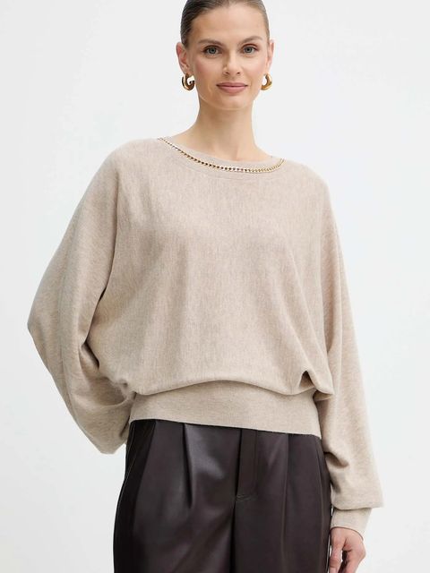 Marciano by Guess sweter z dodatkiem wełny ABEL damski kolor beżowy 5BGR02 5782Z - zdjęcie produktu nr 1