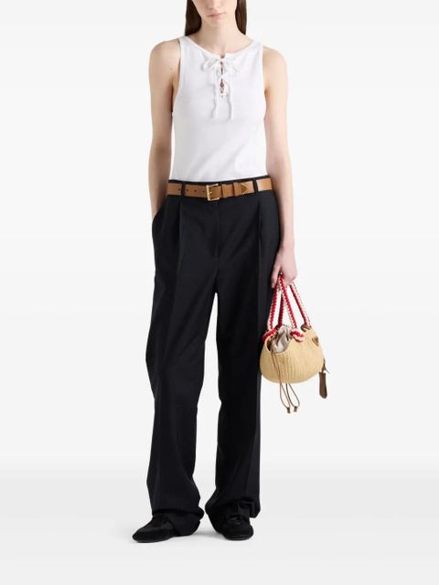 Prada lace-up tank top - White - zdjęcie produktu nr 2