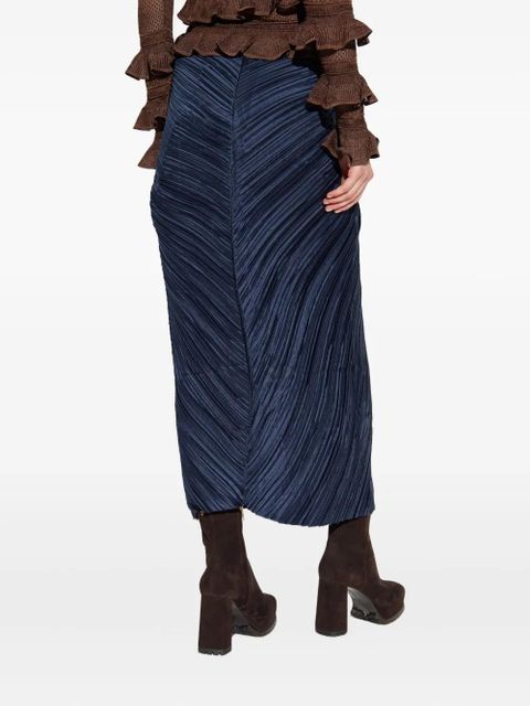 Cult Gaia pleated draped skirt - Blue
