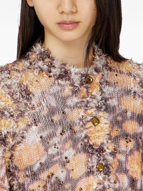 Diesel crystal button knitwear - Brown