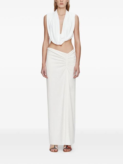 Christopher Esber side ruched skirt - Neutrals - zdjęcie produktu nr 1