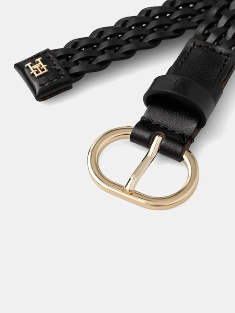 Tommy Hilfiger pasek skórzany damski kolor czarny AW0AW18111 - zdjęcie produktu nr 2