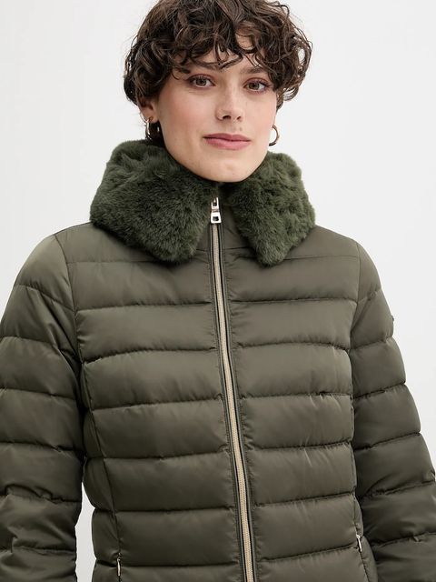 Geox kurtka puchowa BETTANIE kolor zielony zimowa W5626T T3122
