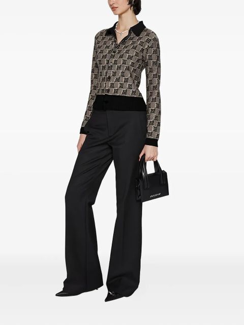 MISBHV monogram-pattern cardigan - Black