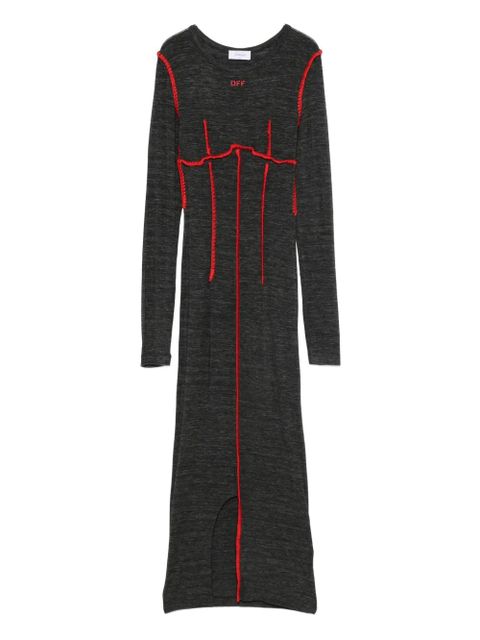 Off-White whipstitch-detail dress - Grey - zdjęcie produktu nr 1