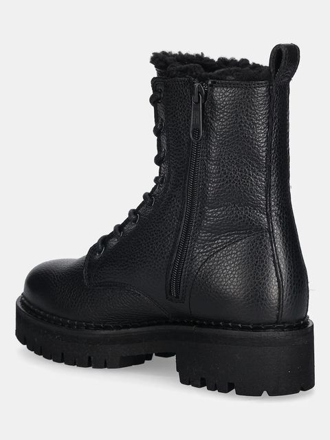 Tommy Jeans botki skórzane TJW URBAN LACEUP BOOT WL damskie kolor czarny na platformie ocieplone EN0EN02906 - zdjęcie produktu nr 2