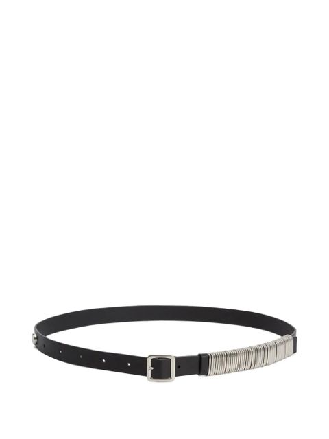 Jil Sander metal-ring leather belt - Black - zdjęcie produktu nr 1