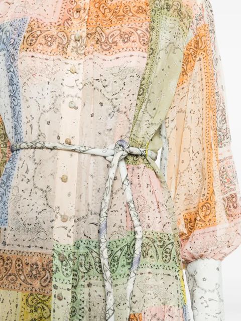 ZIMMERMANN Matchmaker Bandana Patch-print minidress - Neutrals