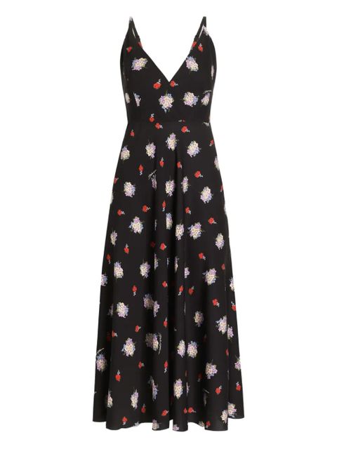 Dolce & Gabbana floral-print midi dress - Black - zdjęcie produktu nr 1