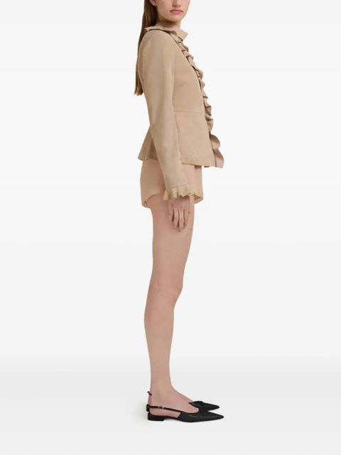 Marni ruffled wrap jacket - Neutrals