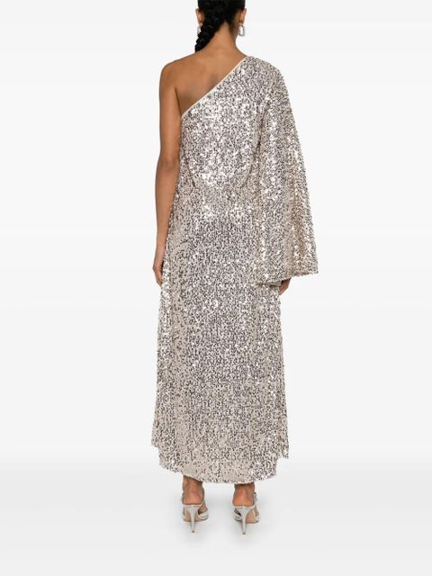 ROTATE BIRGER CHRISTENSEN sequin embellished one-shoulder dress - Neutrals