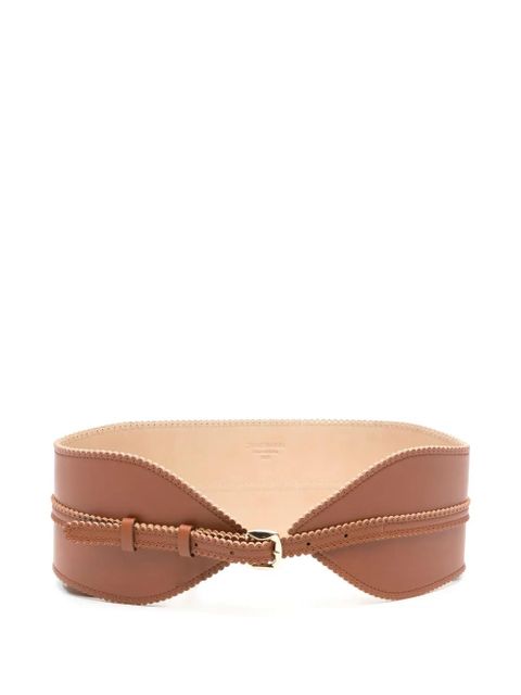 ZIMMERMANN scallop-edge leather belt - Brown - zdjęcie produktu nr 1