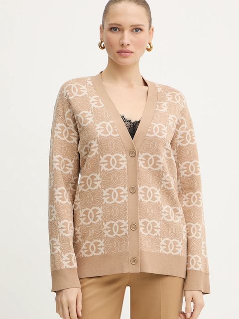 Pinko kardigan damski kolor brązowy 106042 A2YD - zdjęcie produktu nr 1