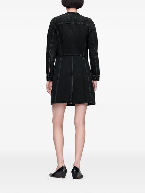 Maison Margiela V-neck flap-pockets mini dress - Black