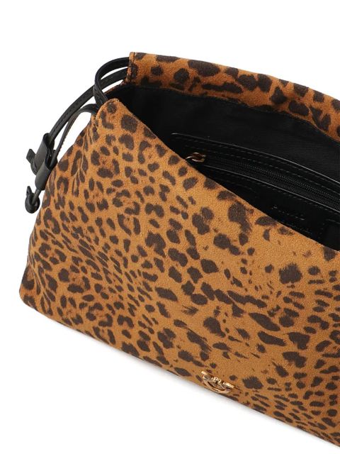 PINKO small leopard print clutch bag - Brown