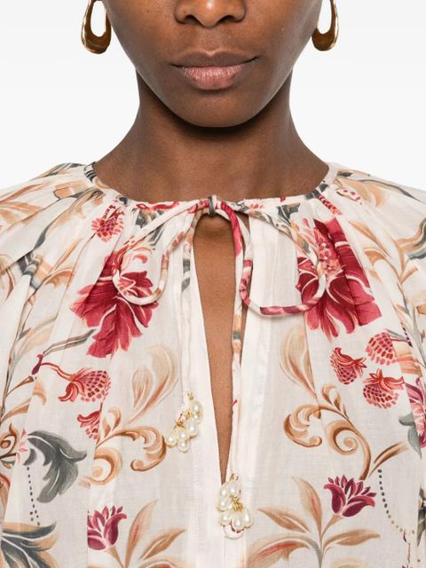FARM Rio floral blouse - Neutrals