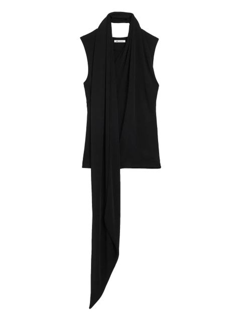 AMI Paris pussy-bow sleeveless top - Black - zdjęcie produktu nr 1