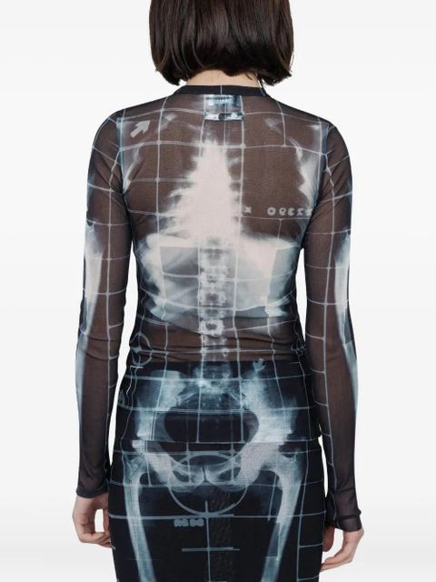 Jean Paul Gaultier Squeletor mesh top - Black