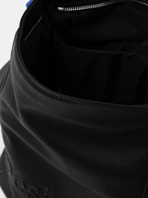 Desigual plecak HALF LOGO ARICA damski kolor czarny mały gładki 25WAKP07