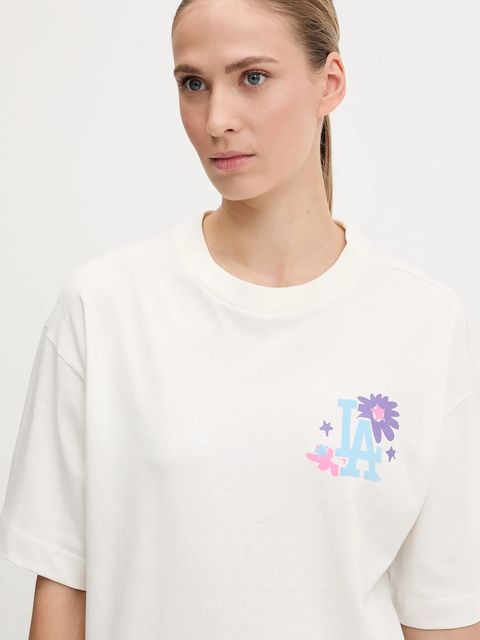 47 brand t-shirt bawełniany MLB Los Angeles Dodgers damski kolor biały BB012TMPEES654937SS
