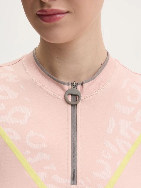 adidas by Stella McCartney t-shirt treningowy TrueNature kolor różowy z półgolfem JI5227