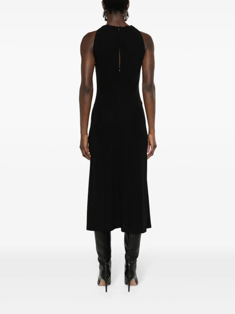 Givenchy lace-appliqué halterneck midi dress - Black