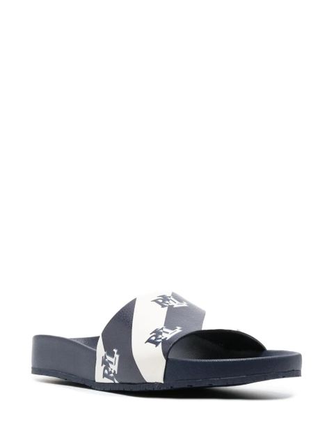 Lauren Ralph Lauren Audrina logo-print slides - Blue - zdjęcie produktu nr 2