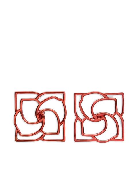 Magda Butrym square logo earrings - Red - zdjęcie produktu nr 1
