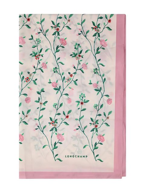 Longchamp floral-print scarf - Pink - zdjęcie produktu nr 1