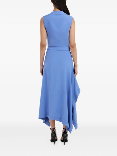 Ferragamo cowl-neck asymmetric dress - Blue