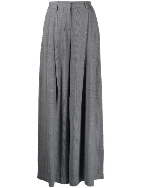 Off-White checked wide-leg trousers - Grey - zdjęcie produktu nr 1