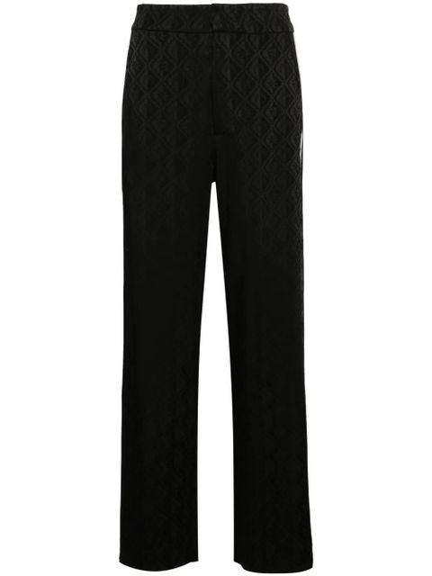 Marine Serre Moon Diamant-jacquard trousers - Black - zdjęcie produktu nr 1