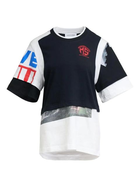 Marine Serre layered T-shirt - Black - zdjęcie produktu nr 1