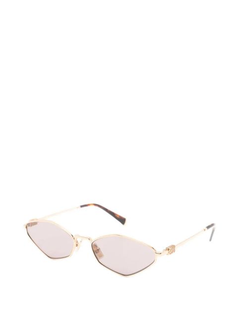 Miu Miu Eyewear geometric-frame sunglasses - Gold - zdjęcie produktu nr 2