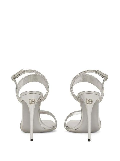 Dolce & Gabbana KIM DOLCE&GABBANA crystal-embellished slingback sandals - Silver