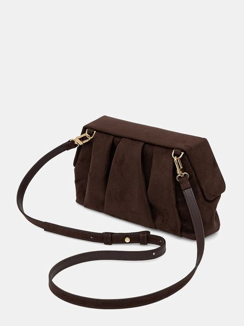 Themoire torebka zamszowa kolor brązowy TMFW25AFSUE109