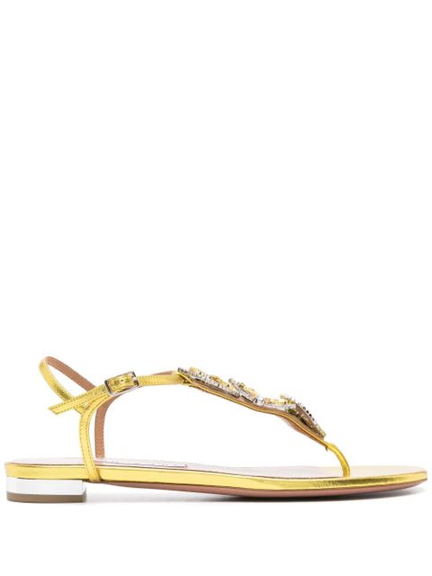 Aquazzura Gin Tonic metallic sandals - Yellow - zdjęcie produktu nr 1