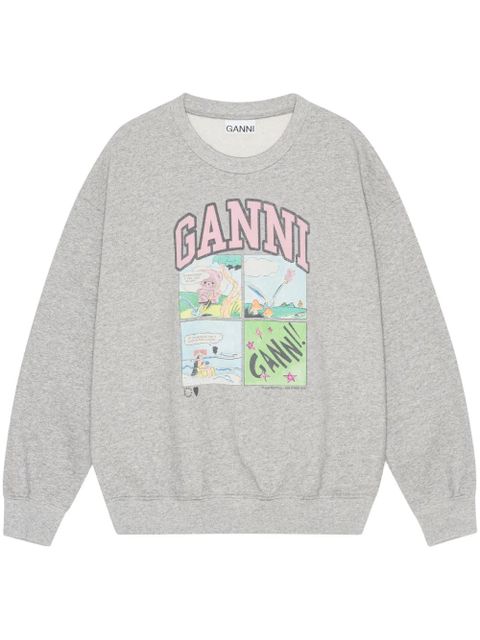 GANNI printed sweatshirt - Grey