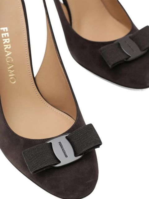 Ferragamo Vara bow slingback pumps - Brown