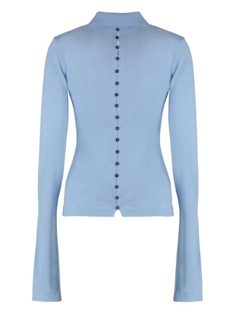 Jacquemus long-sleeve polo top - Blue - zdjęcie produktu nr 2