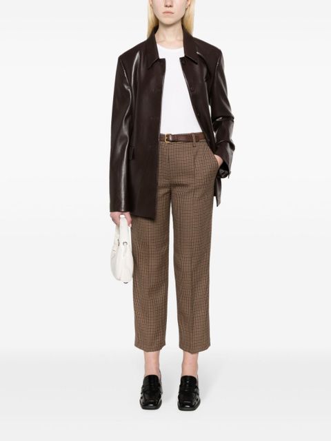 Prada houndstooth-check wool trousers - Brown - zdjęcie produktu nr 2