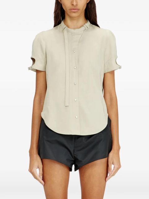 Diesel C-India cut-out neck-strap shirt - Neutrals