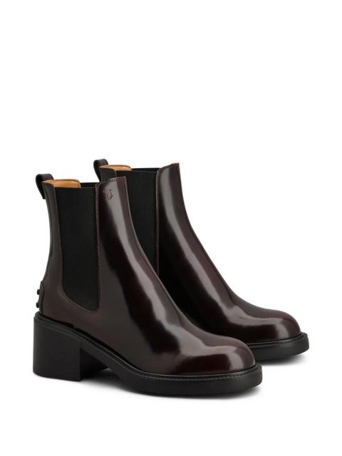 Tod's 60mm leather Chelsea boots - Red