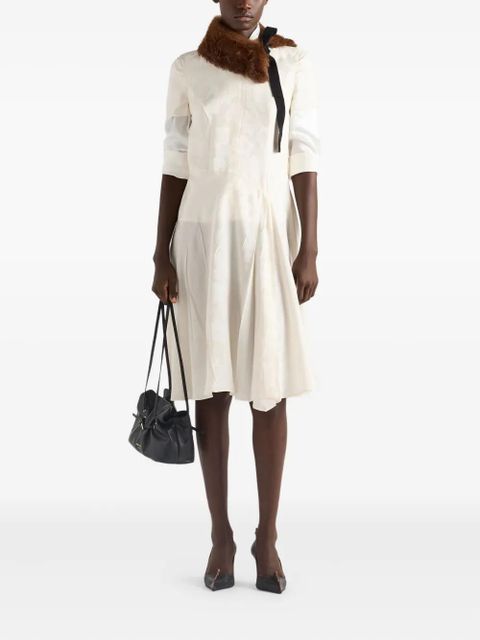 Prada floral jacquard midi dress - Neutrals - zdjęcie produktu nr 2