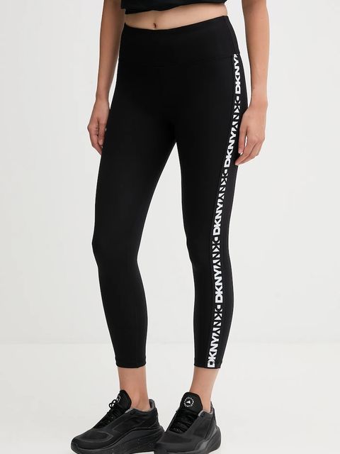 Dkny legginsy damskie kolor czarny z aplikacją DP5P3523 - zdjęcie produktu nr 1