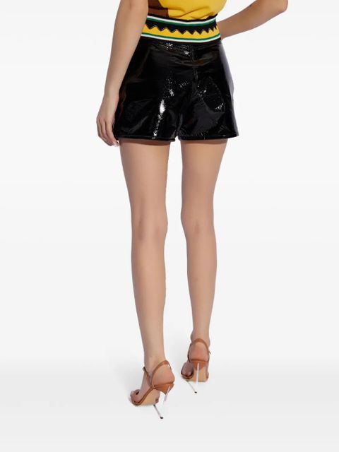 Casablanca faux-leather shorts - Black