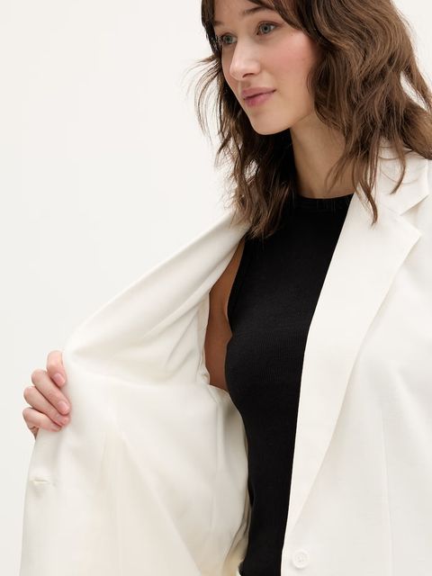 Karl Lagerfeld Jeans marynarka z domieszką lnu